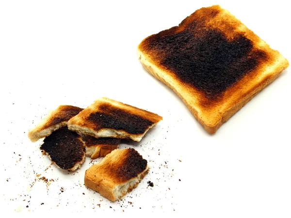 2 beelden verbrande toast #1 — Stockfoto