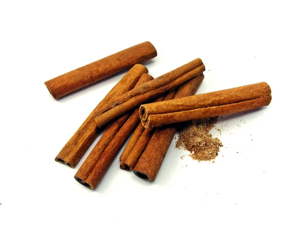Cinnamon Sticks White Background — Stock Photo, Image