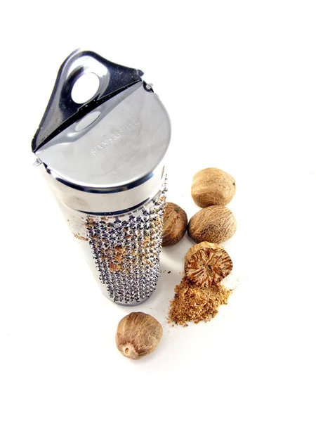 Selection Nutmeg Stainless Steel Hand Grater — Stock Photo, Image