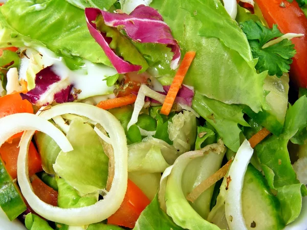 Salada mista close up — Fotografia de Stock