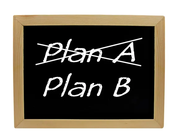 Planificar un plan b en pizarra — Stockfoto