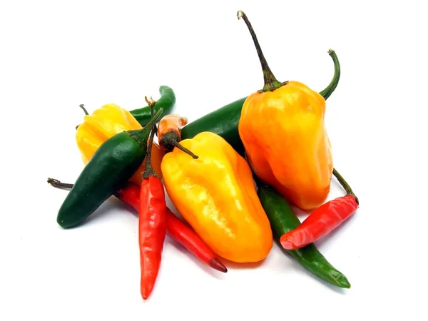 Uma seleção de pimentas mistas — Fotografia de Stock
