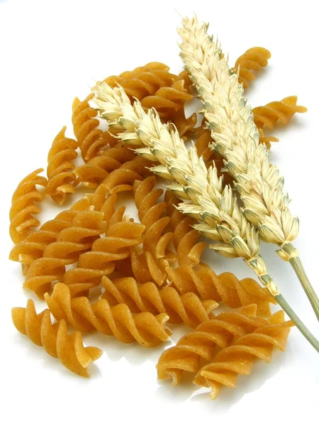 Wholegrain pasta with wheat — Stock Photo, Image