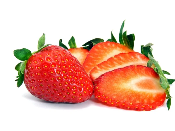 Una selección de fresas frescas — Foto de Stock