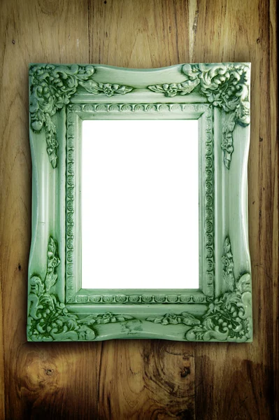 Antieke frame op hout — Stockfoto