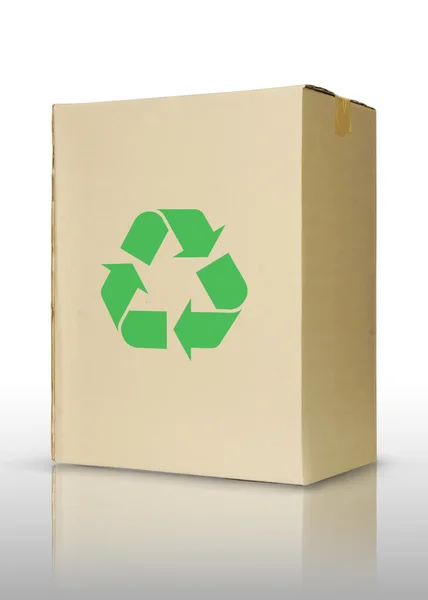 Caixa de reciclagem — Fotografia de Stock
