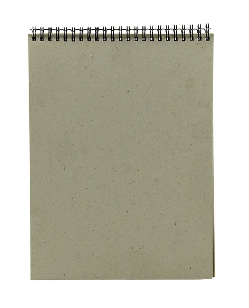 Spiral Notebook Vit Bakgrund — Stockfoto