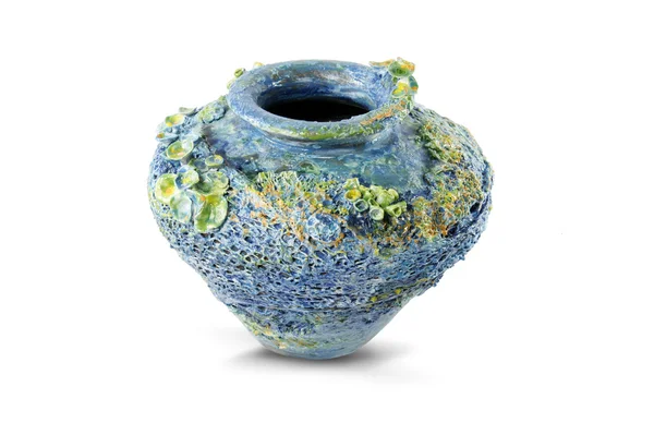 Ceramic Vase Art Design White Background — Stock Photo, Image