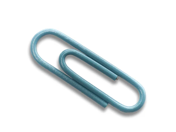 Blue paperclip — Stock Photo, Image