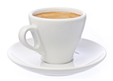 fincan espresso kahve beyaz bitti izole