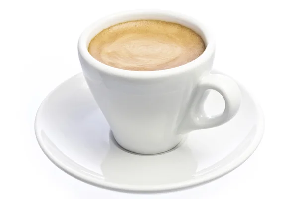 Fincan espresso kahve beyaz bitti izole — Stok fotoğraf