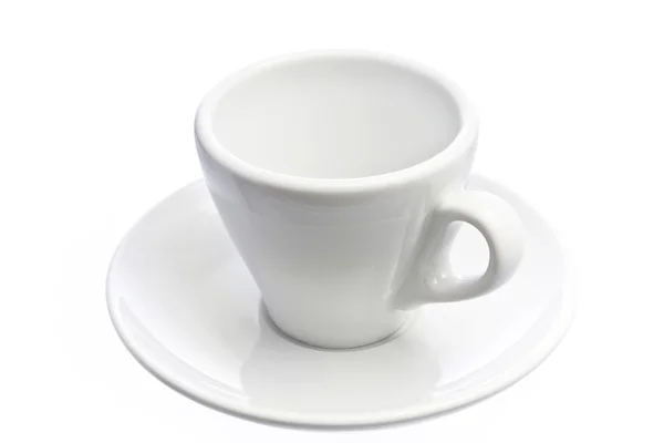Пустой кофе эспрессо чашки изолированы над белым Стоковое Изображение