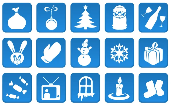 stock vector Christmas and New Year icon set