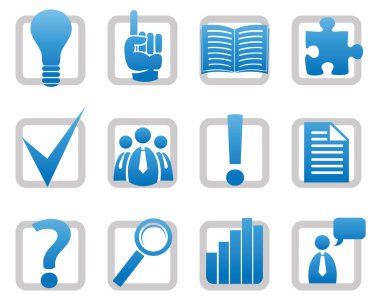 Information icons clipart