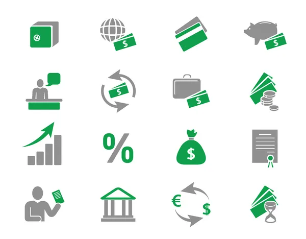 Bank en Financiën icons set — Stockvector