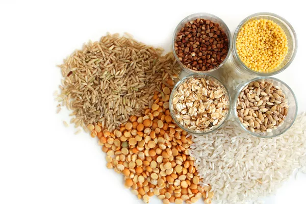 Diferentes tipos de grãos — Fotografia de Stock
