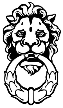 Lion-door clipart