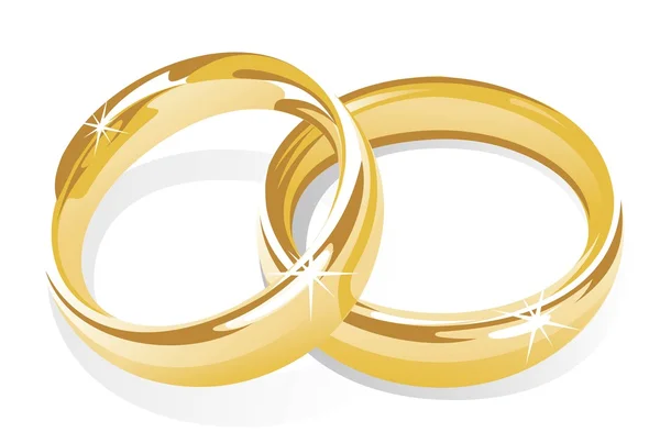 Zlaté prsteny — Stockový vektor