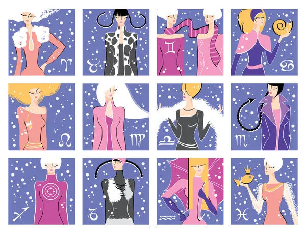 Horoskop für Frauen — Stockvektor