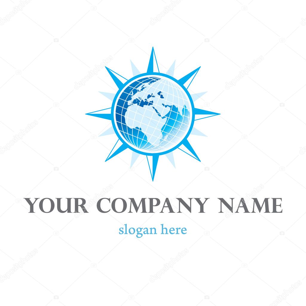 Template design of sign for a tourist firm