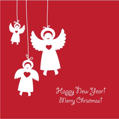 A-template-of-congratulation-is-christmas-angels clipart