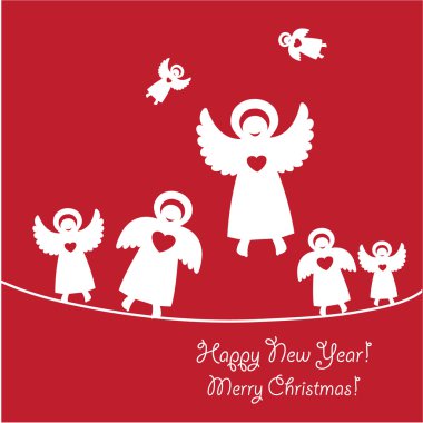 Congratulating-on-New-Year-and-Christmas-is-happy-angels