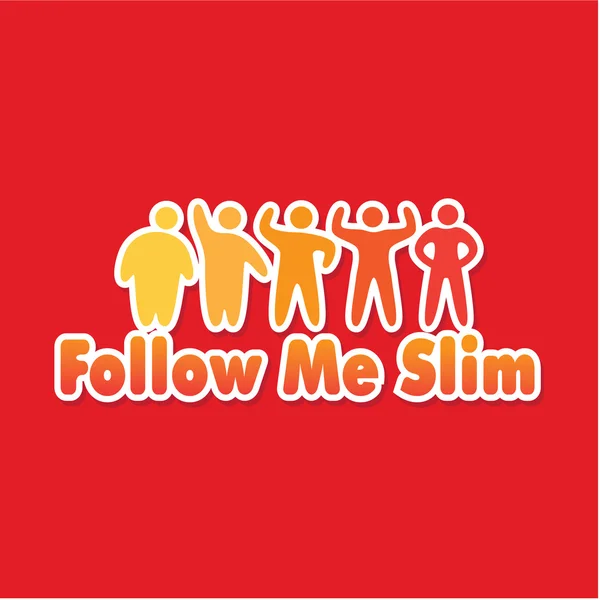 Follow-me-slim — Stockový vektor