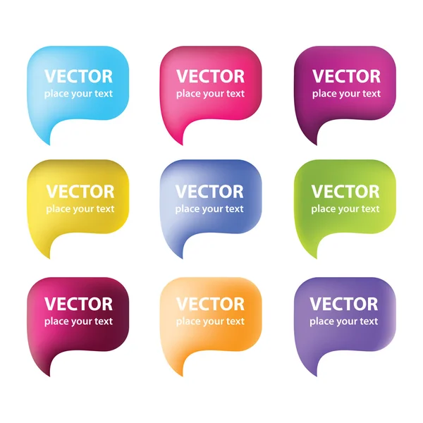 Vektor-Blasen-für-Sprache — Stockvektor