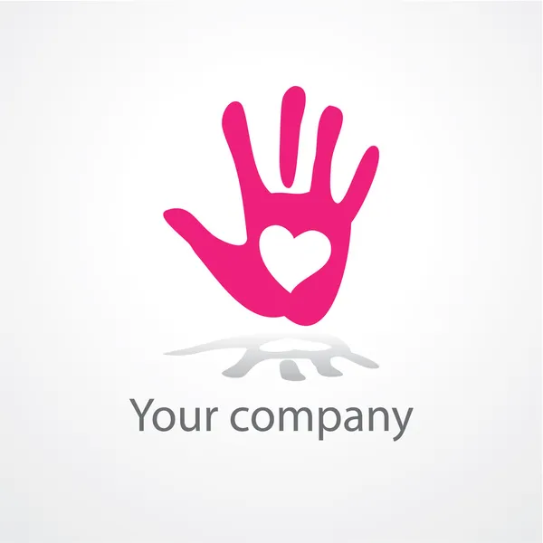 Symbolu hand-heart — Wektor stockowy