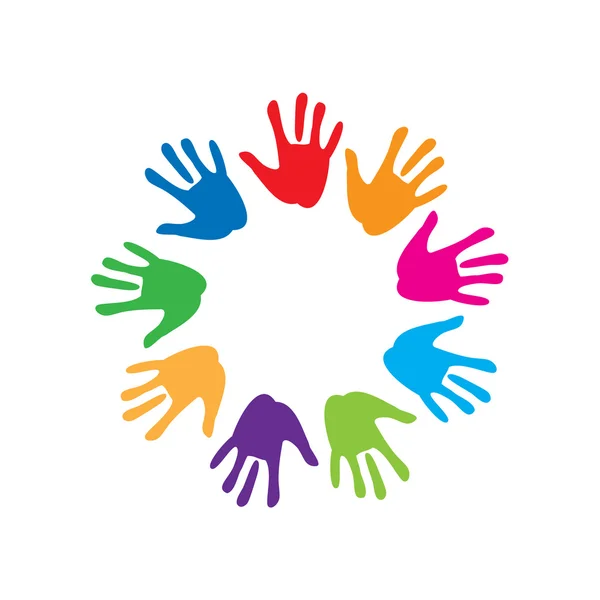 Znak Pokoju Przyjaźni Kolorowe Palmy Ilustracja Stockowa