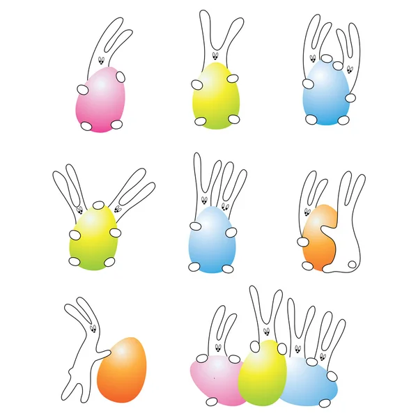 Easter-Icons — Stock Vector
