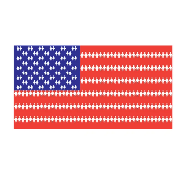 Bandeira dos EUA — Vetor de Stock