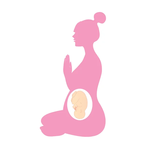 Yoga-zwangerschap — Stockvector