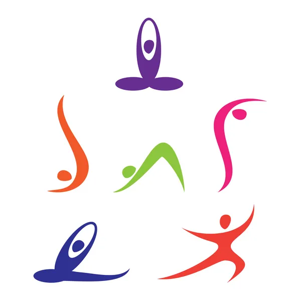 Iconos de Yoga — Archivo Imágenes Vectoriales