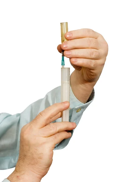 Spuit injectie drugsbehandeling dosis — Stockfoto