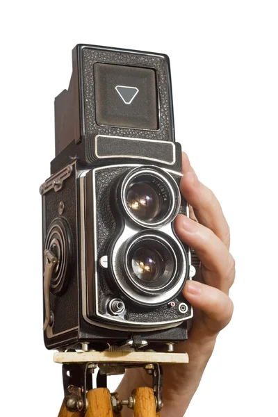 Camera foto fotografie studio handen — Stockfoto