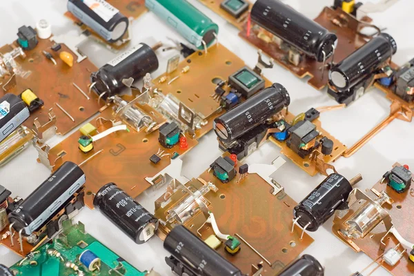 Background boards with electronic components — Stock Photo, Image
