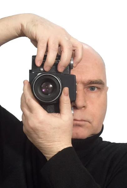 Fotoğrafçı fotoğraf makinesi klasik photoshoot — Stok fotoğraf