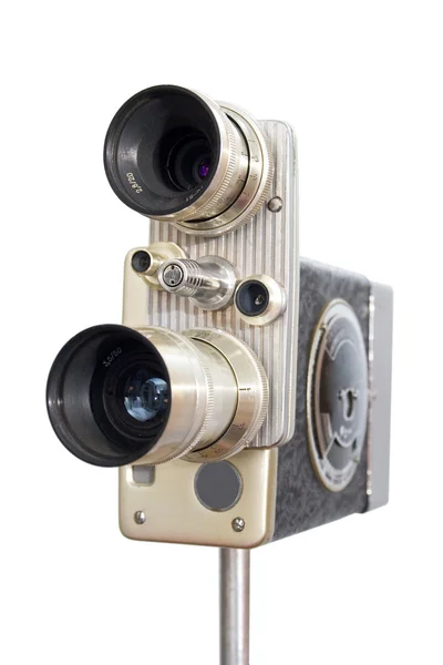 Retro Filmkamera 8Mm 16Mm Film Studio Weißer Hintergrund — Stockfoto