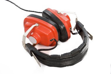 Red headphones. clipart