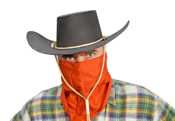 Mężczyzna w kowbojskim kapeluszu — Zdjęcie stockowe