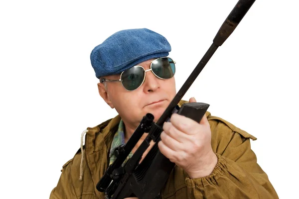 Hunter, shooter sniper — Stock Photo, Image