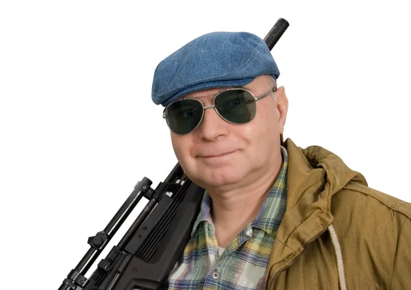 Hunter, shooter sniper — Stock Photo, Image