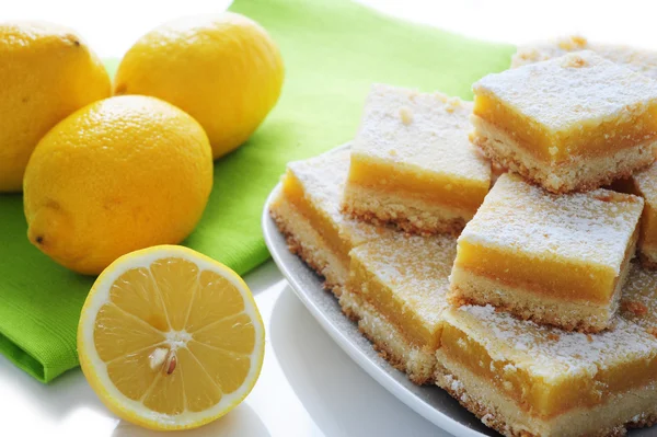 Lemon Cookies Tallrik Med Citron — Stockfoto