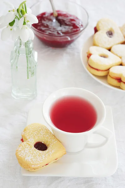 Chá e Biscoitos — Fotografia de Stock
