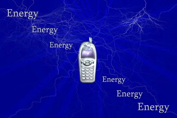 Texture Mobile Phone Midst Energy — Stock Photo, Image