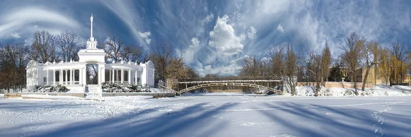 stock image Winter at the boat station