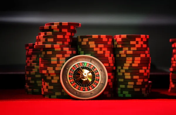Roulette - casino - mynt - spel — Stockfoto