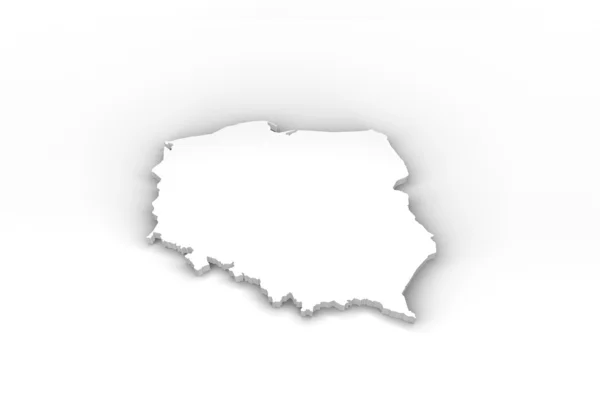 3d map of poland — Stock Photo, Image