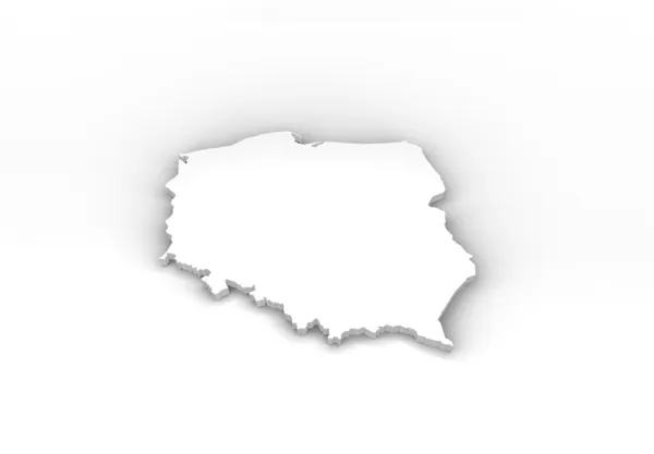 3D-karta av Polen Stockbild